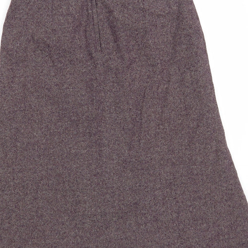 Bay Womens Purple Acrylic A-Line Skirt Size 12 Zip