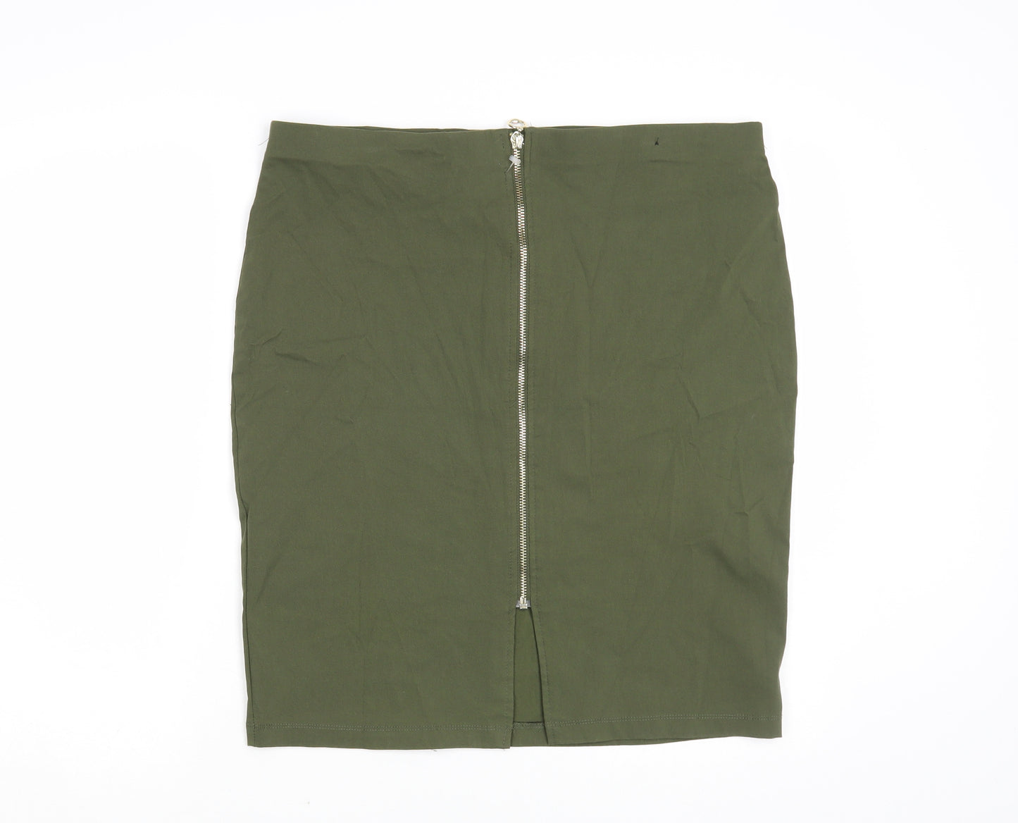 Atmosphere Womens Green Viscose Straight & Pencil Skirt Size 18 Zip