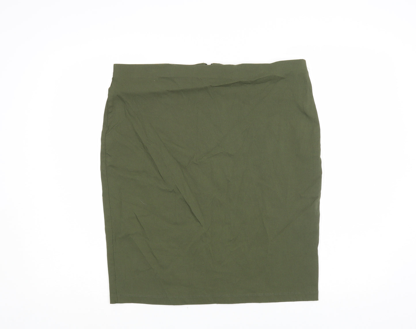 Atmosphere Womens Green Viscose Straight & Pencil Skirt Size 18 Zip