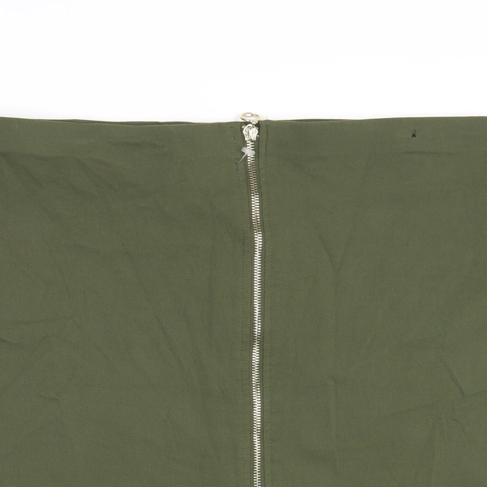 Atmosphere Womens Green Viscose Straight & Pencil Skirt Size 18 Zip