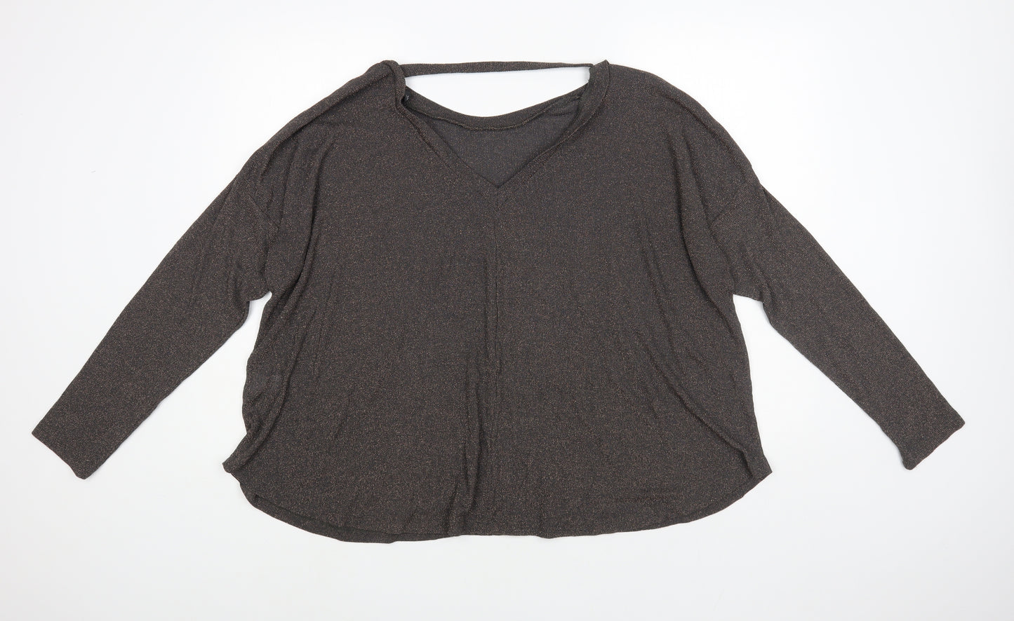NEXT Womens Grey Boat Neck Viscose Pullover Jumper Size 14
