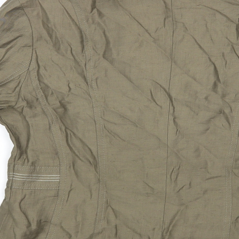 Gerry Weber Womens Beige Jacket Blazer Size M Button