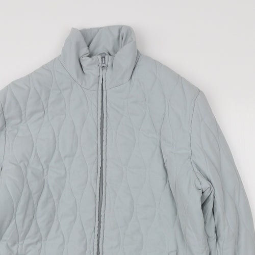 Jack Murphy Womens Blue Puffer Jacket Coat Size 14 Zip