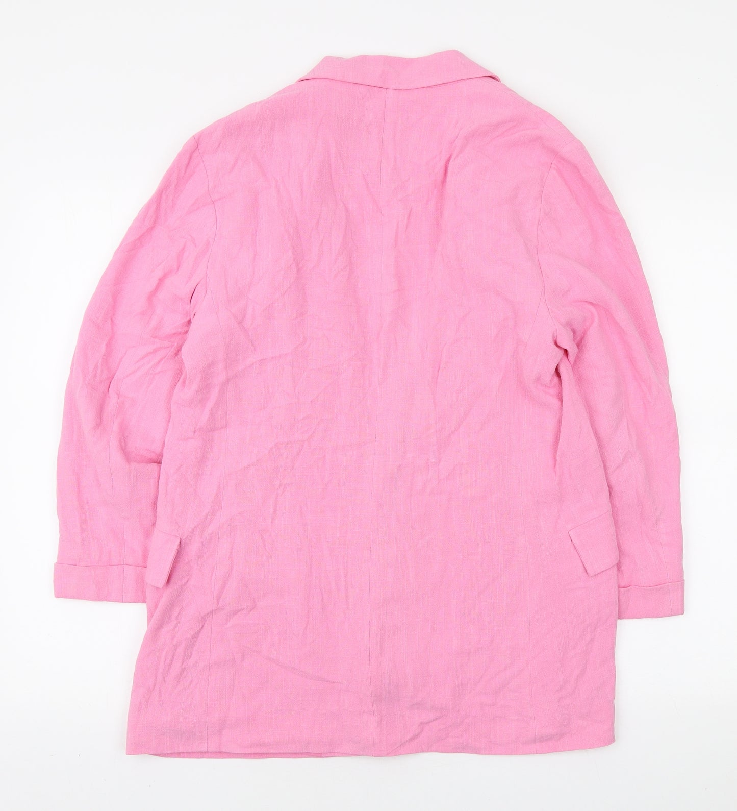 Stradavarius Womens Pink Jacket Blazer Size L