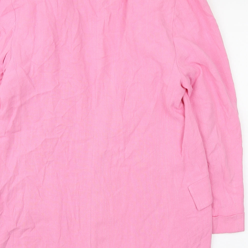 Stradavarius Womens Pink Jacket Blazer Size L