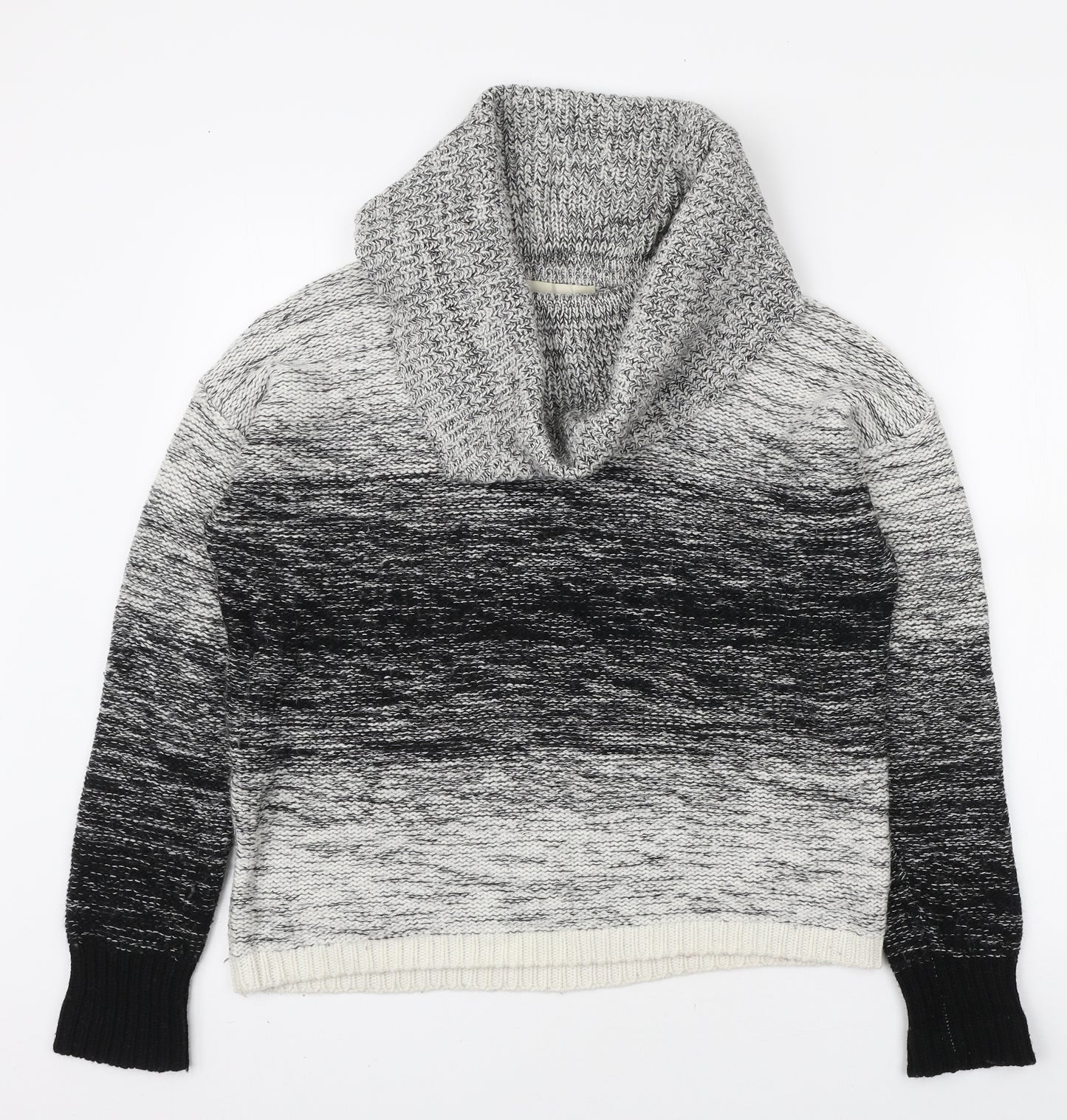 Wish-Bone Womens Grey Roll Neck Viscose Pullover Jumper Size M