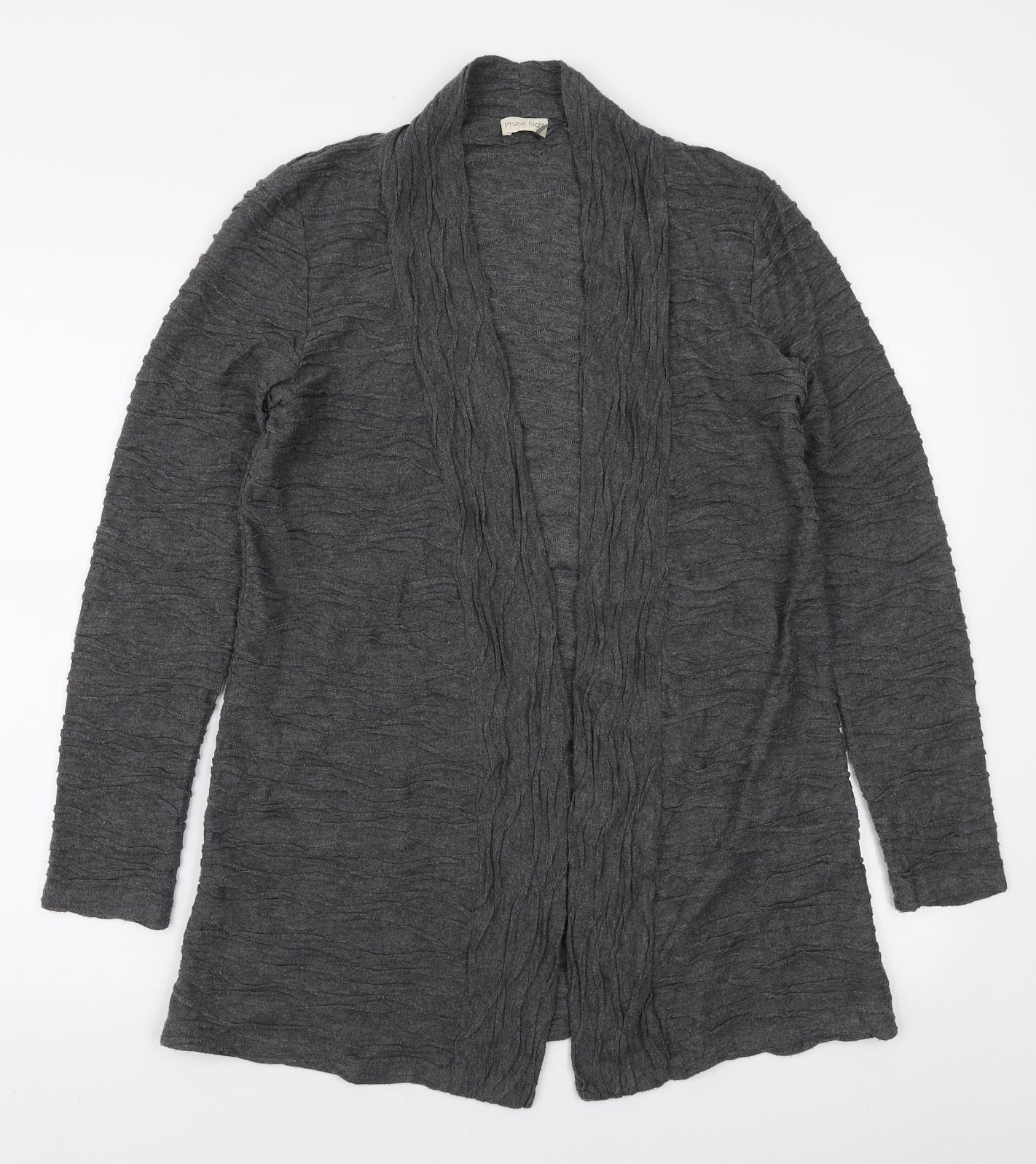 Phase Eight Womens Grey V-Neck Polyester Cardigan Jumper Size S