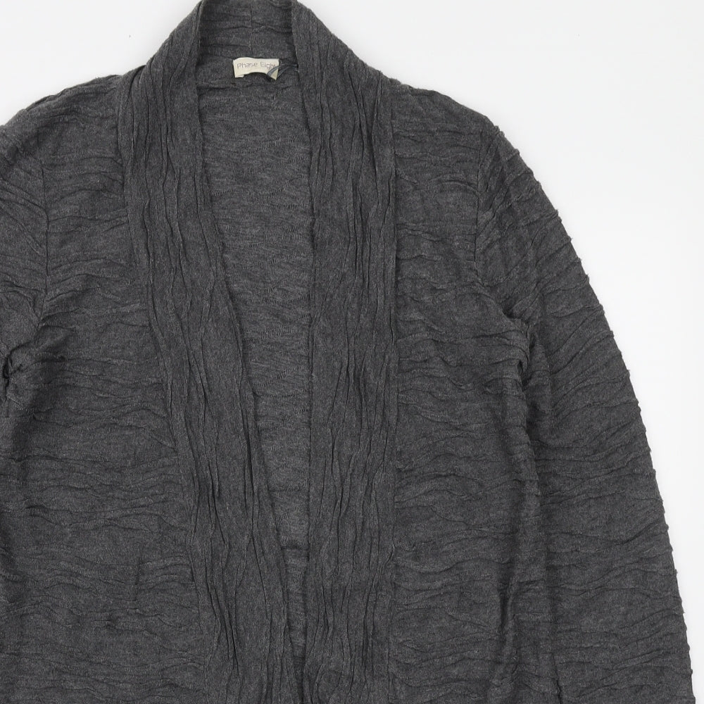 Phase Eight Womens Grey V-Neck Polyester Cardigan Jumper Size S