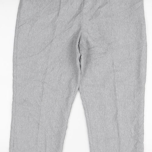 BHS Womens Grey Polyester Trousers Size 14 L22 in Regular