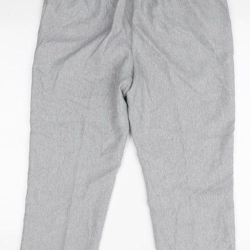 BHS Womens Grey Polyester Trousers Size 14 L22 in Regular