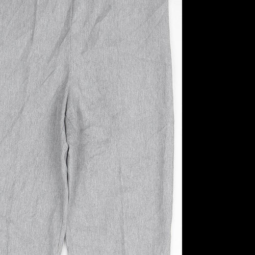 BHS Womens Grey Polyester Trousers Size 14 L22 in Regular