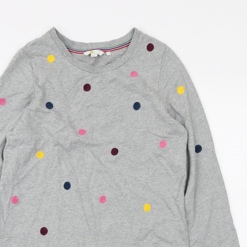 Boden Womens Grey Polka Dot Cotton Top Dress Size 14
