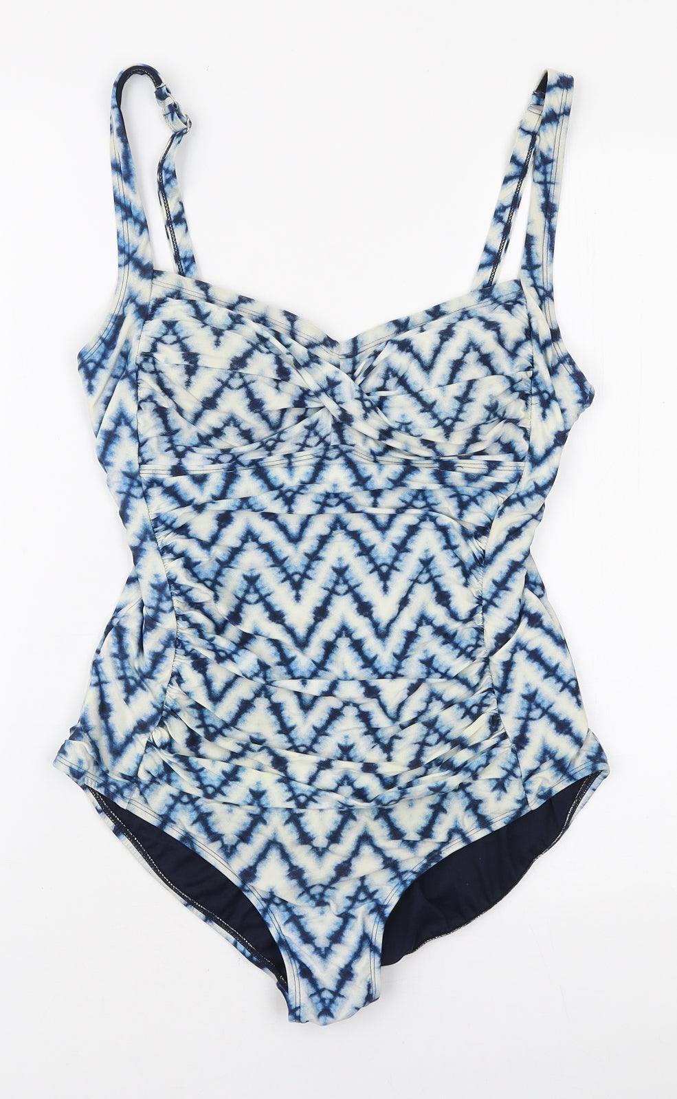 Marks and Spencer Womens Blue Tie Dye Polyamide One Piece Size 14