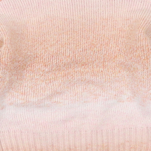 Primark Womens Pink Mock Neck Polyester Pullover Jumper Size 2XS