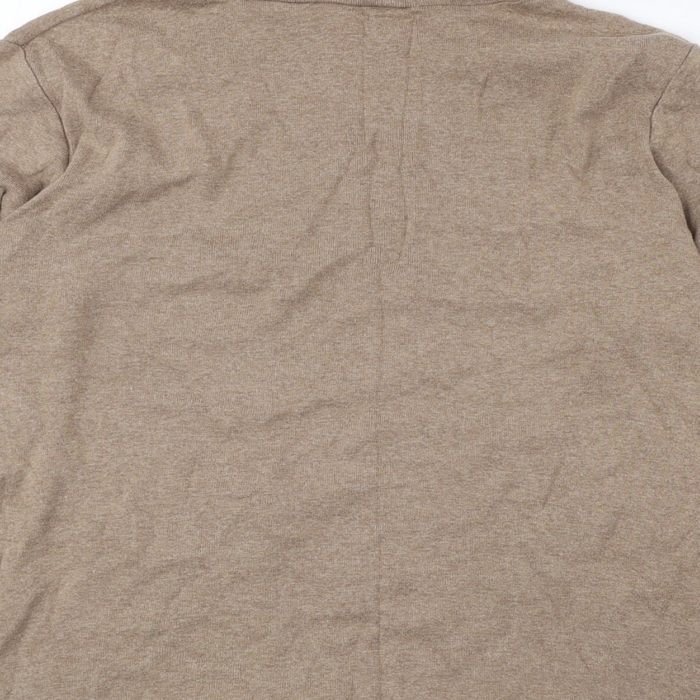 Emreco Womens Brown Roll Neck 100% Cotton Pullover Jumper Size 12