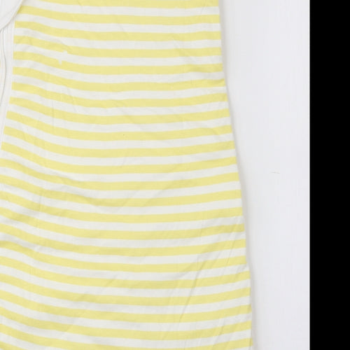 Disney Baby Yellow Striped Cotton Robe One Piece Size 0-3 Months Snap - Winnie The Pooh
