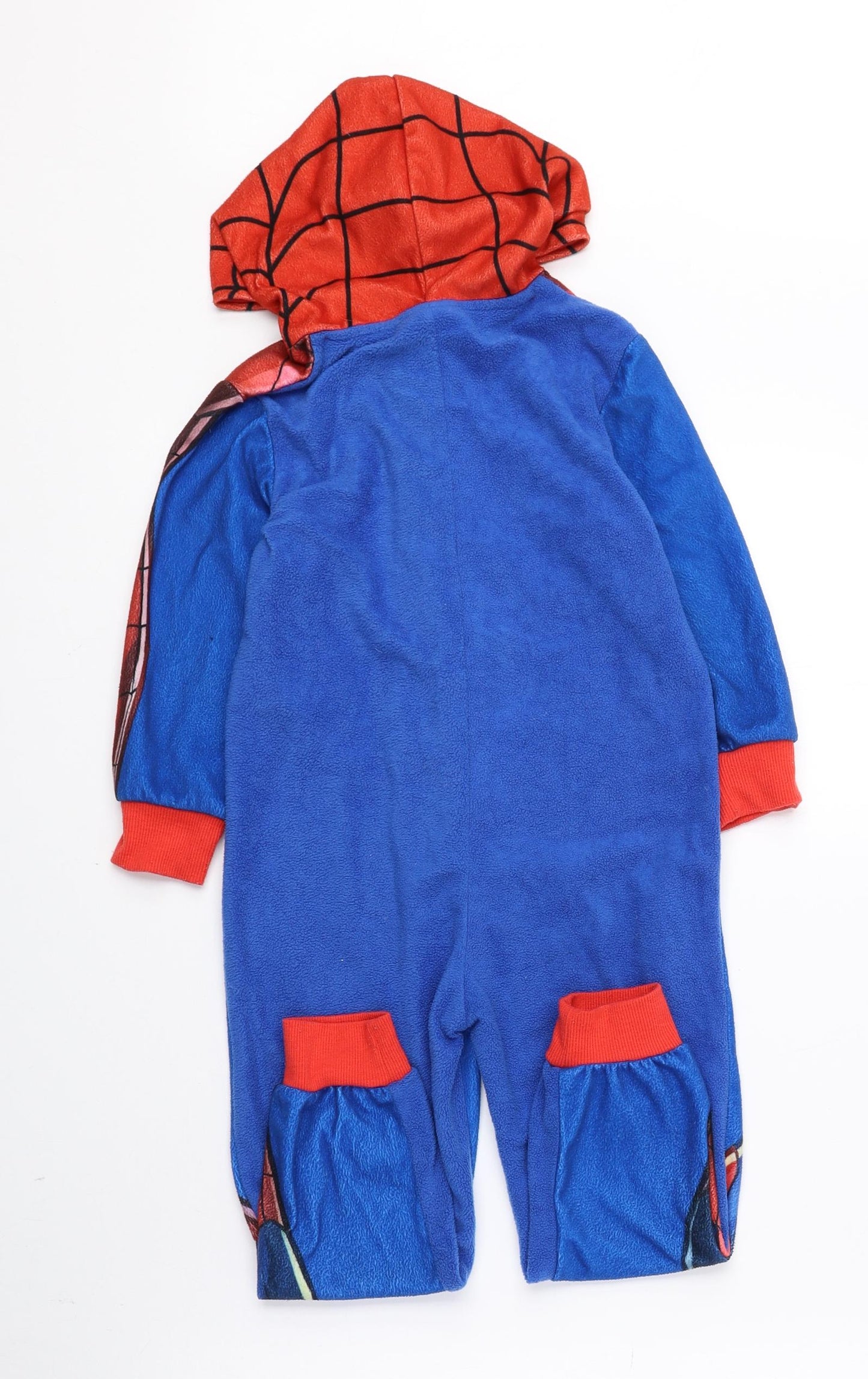Marvel Boys Multicoloured Geometric 100% Polyester Nightshirt Size 3-4 Years Zip - Spiderman