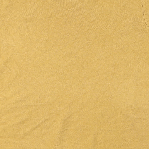 Classic Womens Yellow Acrylic Basic T-Shirt Size 18 Round Neck