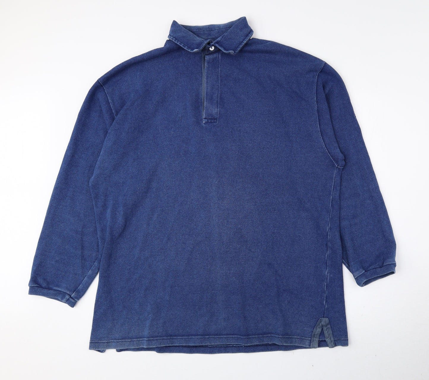 Salcombe Clothing Company Mens Blue 100% Cotton Polo Size XL Collared Button