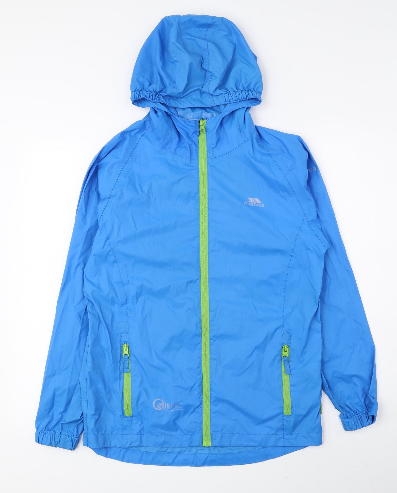 Trespass Girls Blue Rain Coat Coat Size 11-12 Years Zip