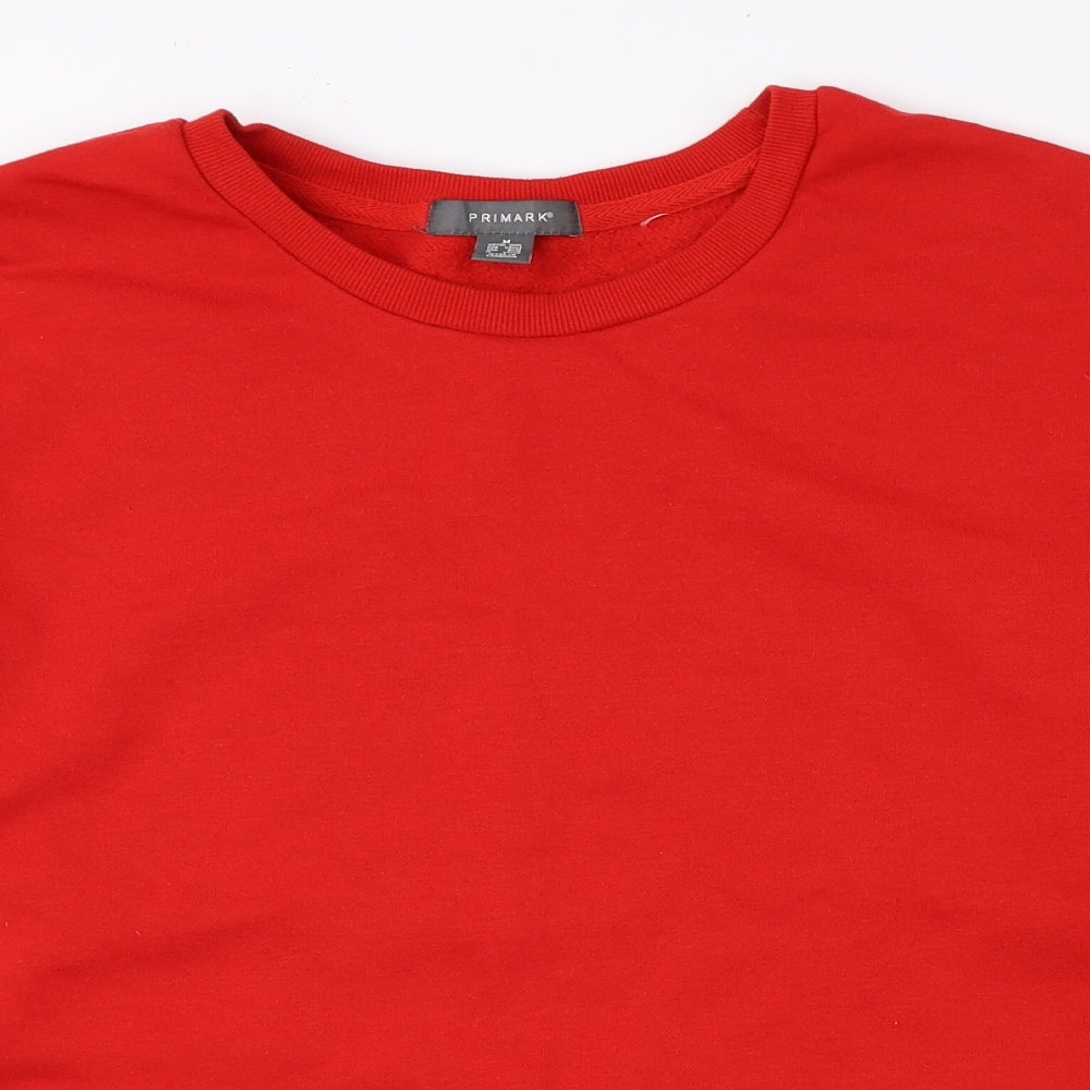 Primark Mens Red Polyester Pullover Sweatshirt Size M