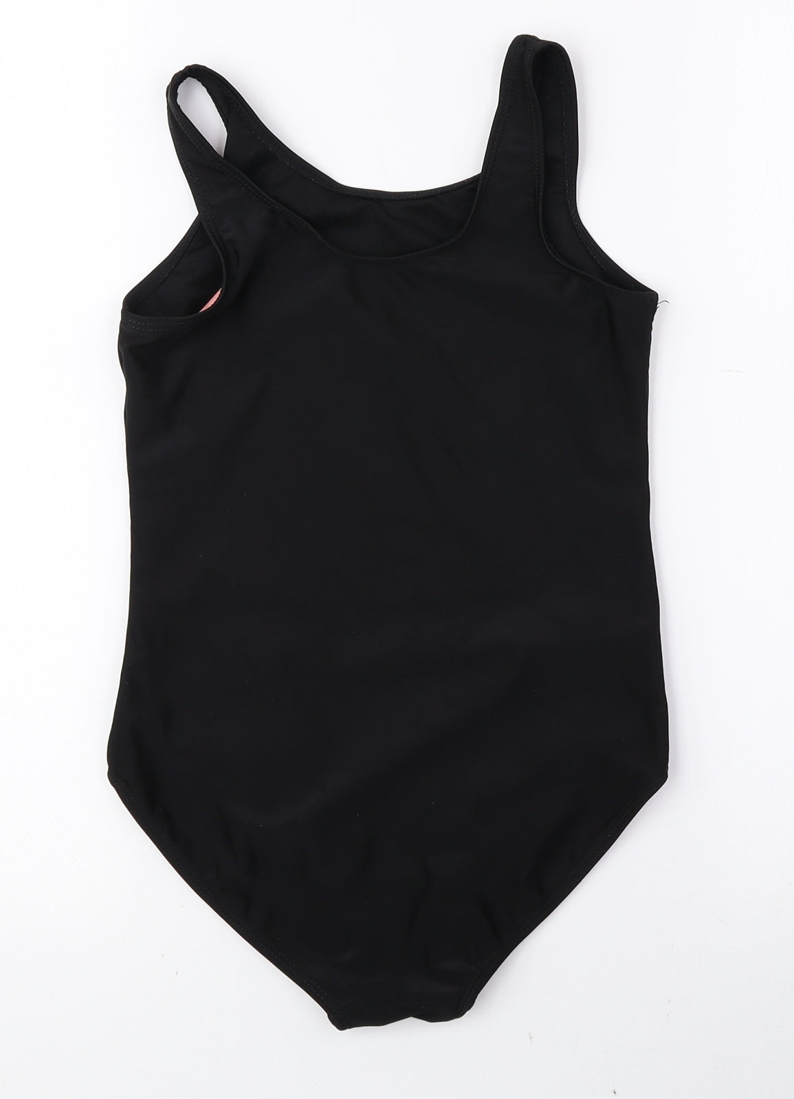 Primark Girls Black 100% Polyester Leotard One-Piece Size 10-11 Years Pullover - Swimming Costume