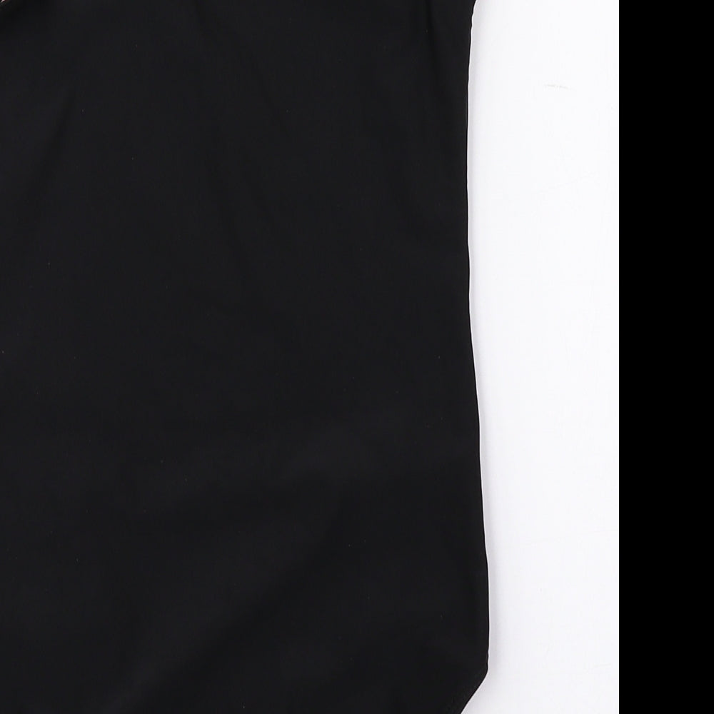 Primark Girls Black 100% Polyester Leotard One-Piece Size 10-11 Years Pullover - Swimming Costume