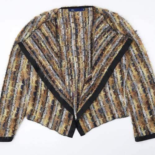 Aria Womens Multicoloured V-Neck Polyamide Cardigan Jumper Size 16