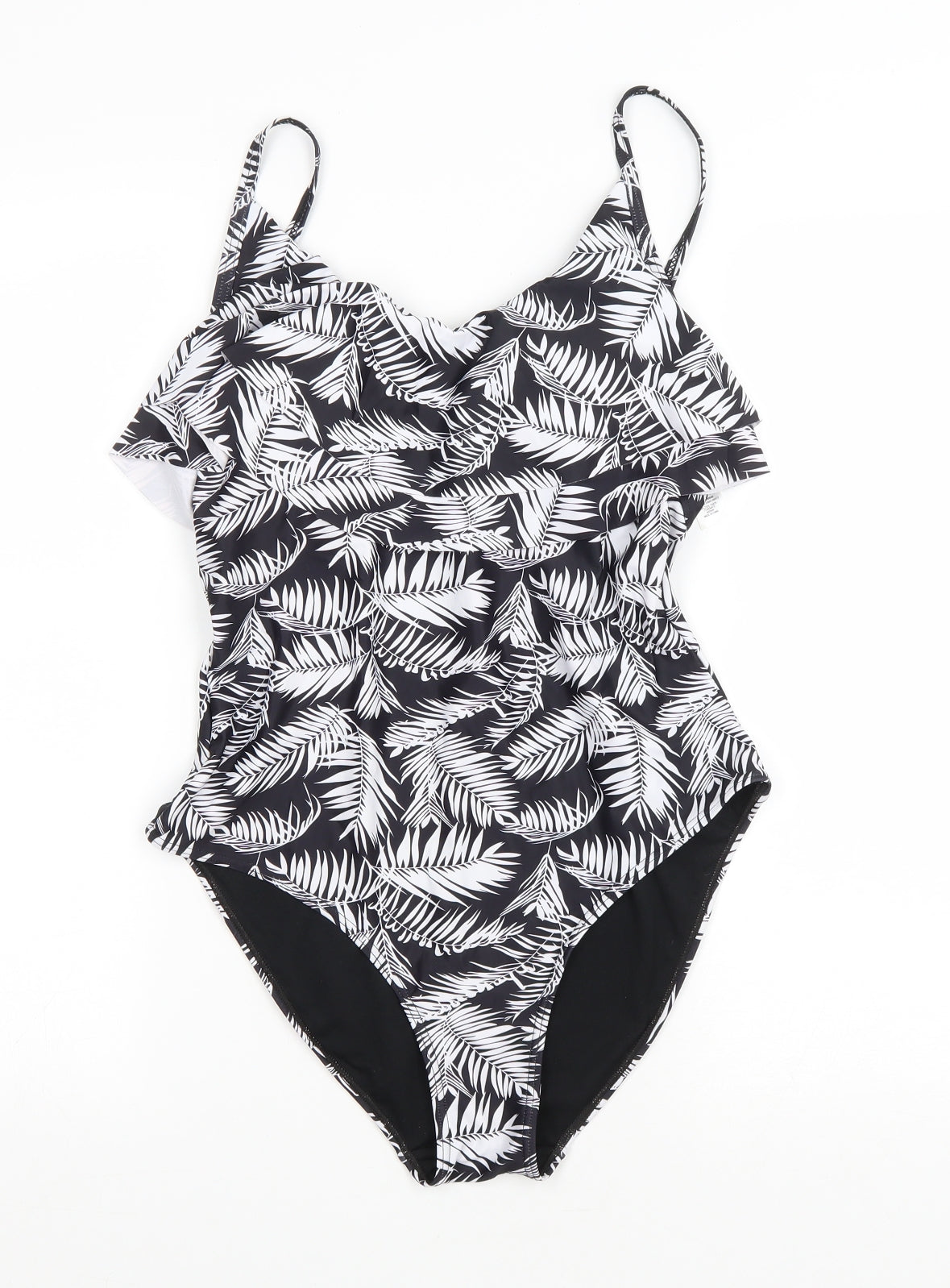 Primark Womens Black Floral Polyester One Piece Size 12