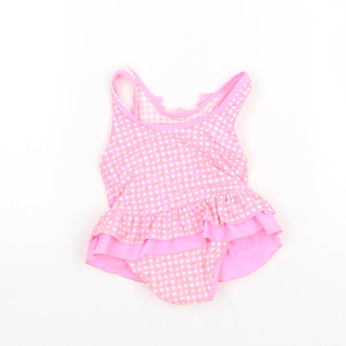 Mothercare Baby Pink Gingham Polyester Layette Set Outfit/Set Size 9-12 Months Pullover - Swim suit