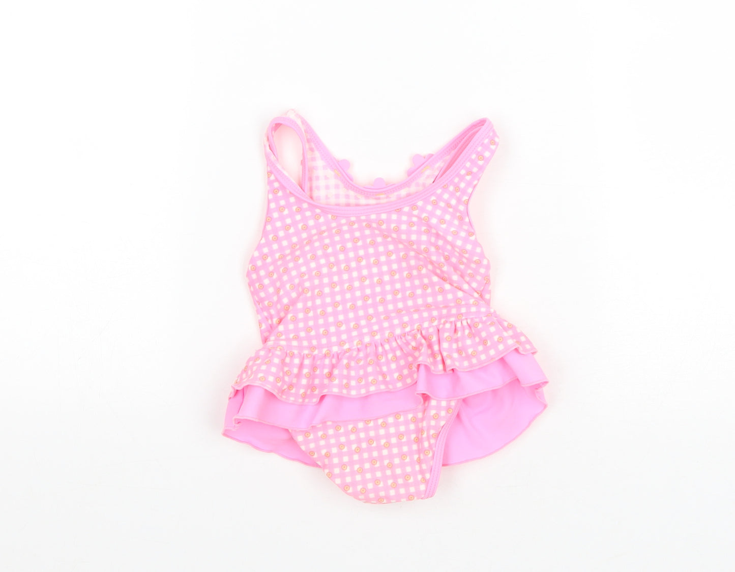 Mothercare Baby Pink Gingham Polyester Layette Set Outfit/Set Size 9-12 Months Pullover - Swim suit