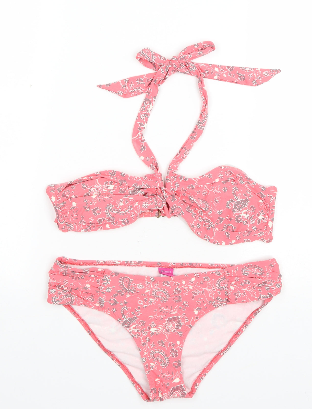 Monsoon Womens Pink Floral Polyester Bikini Size 12