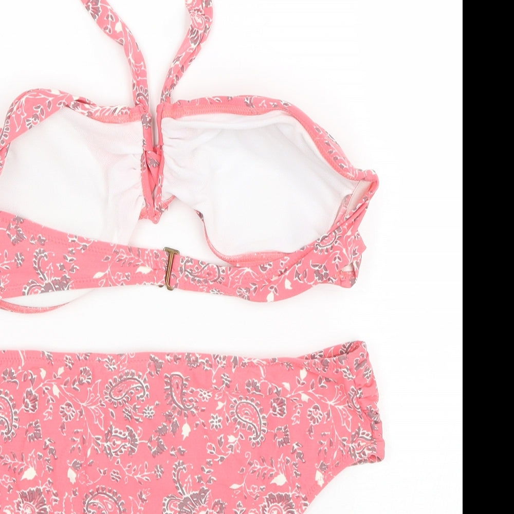 Monsoon Womens Pink Floral Polyester Bikini Size 12