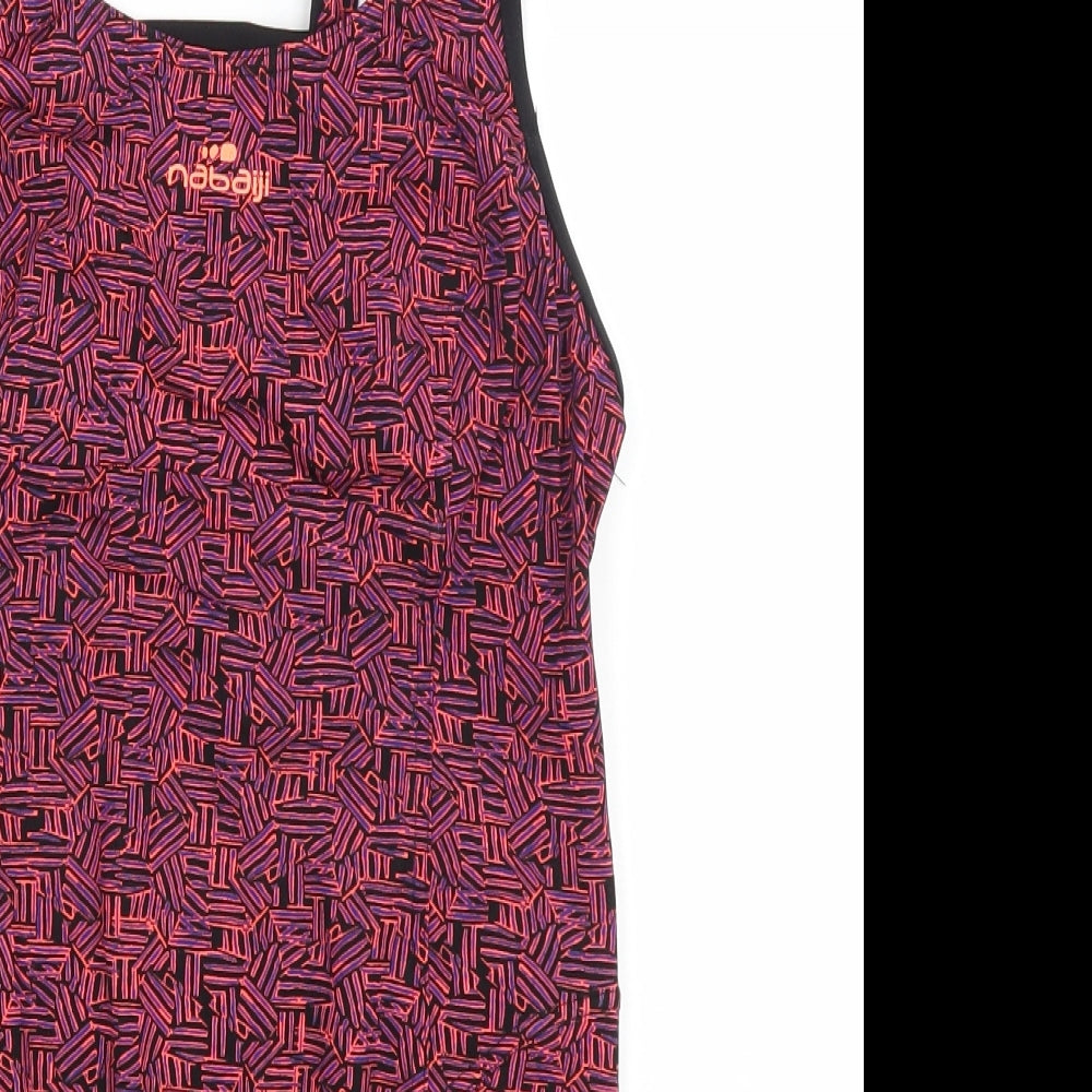 Nabaiji Womens Purple Geometric Polyester One Piece Size 18