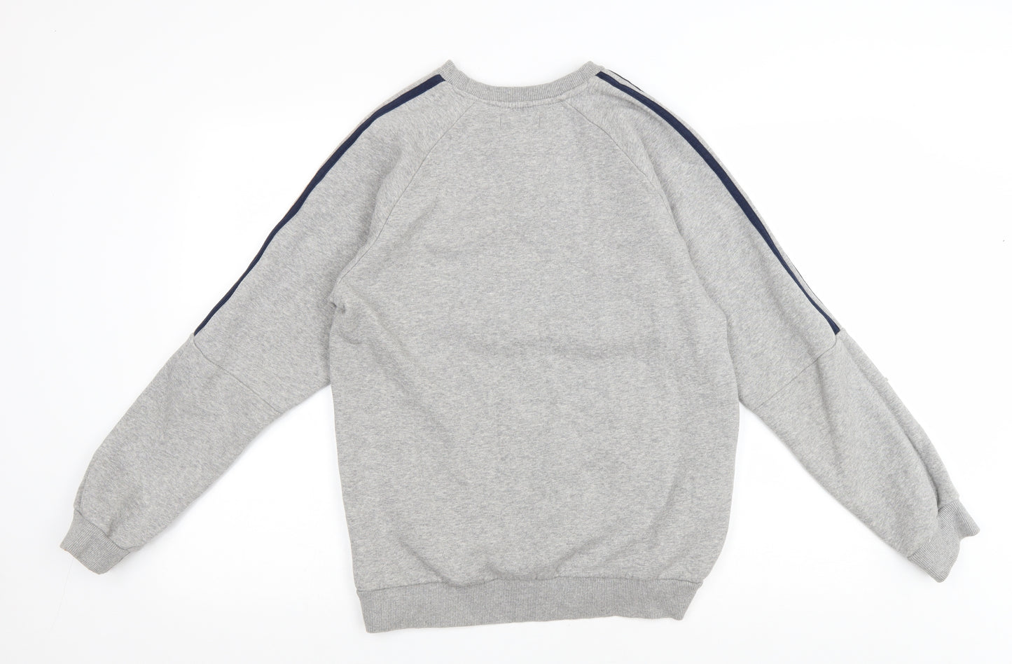 adidas Mens Grey Polyester Pullover Sweatshirt Size S