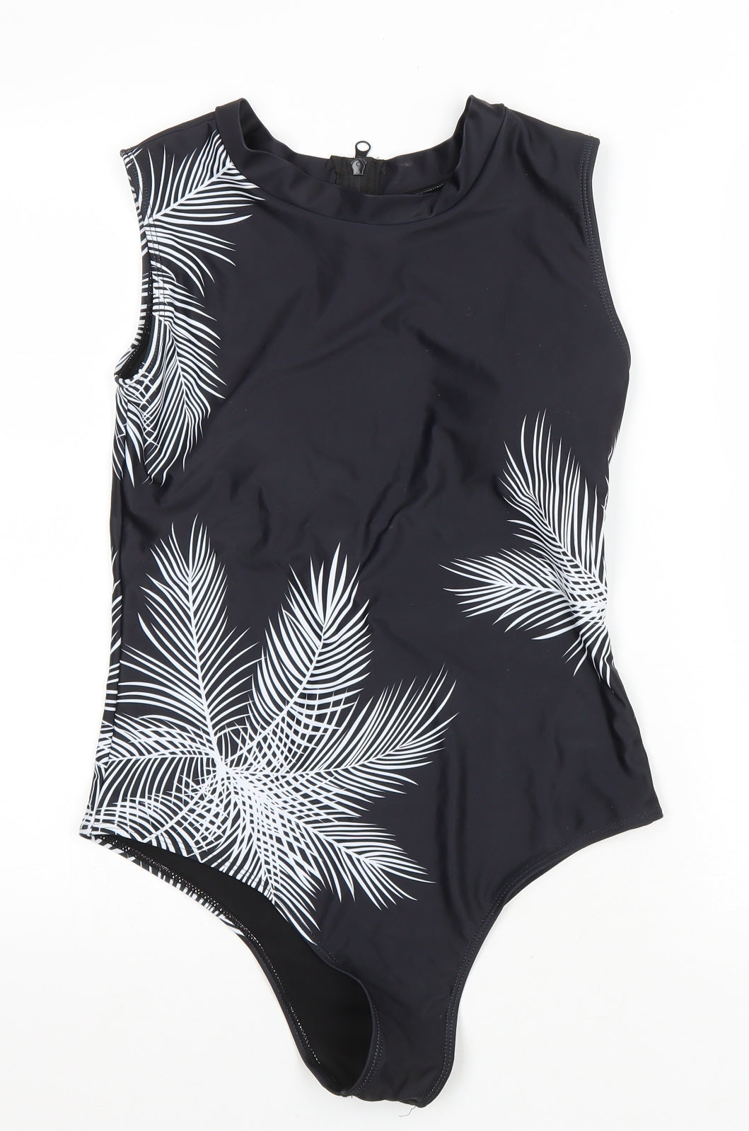 Preworn Womens Black Floral Polyamide One Piece Size L