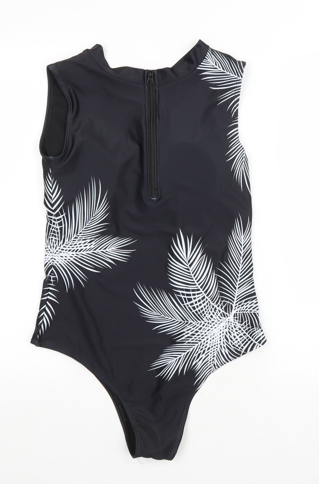 Preworn Womens Black Floral Polyamide One Piece Size L