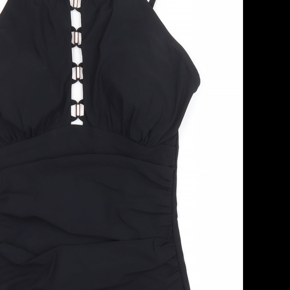 F&F Womens Black Polyester One Piece Size 16