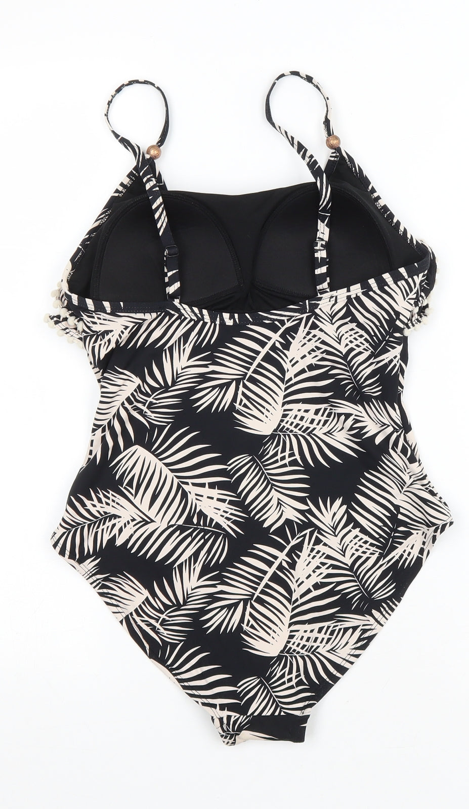 Primark Womens Black Floral Polyamide One Piece Size 10
