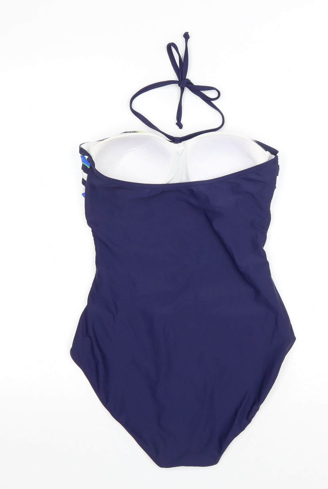 Dunnes Store Womens Blue Floral Polyester One Piece Size 14