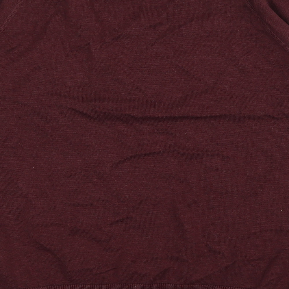 H&M Mens Red Round Neck Cotton Pullover Jumper Size XL