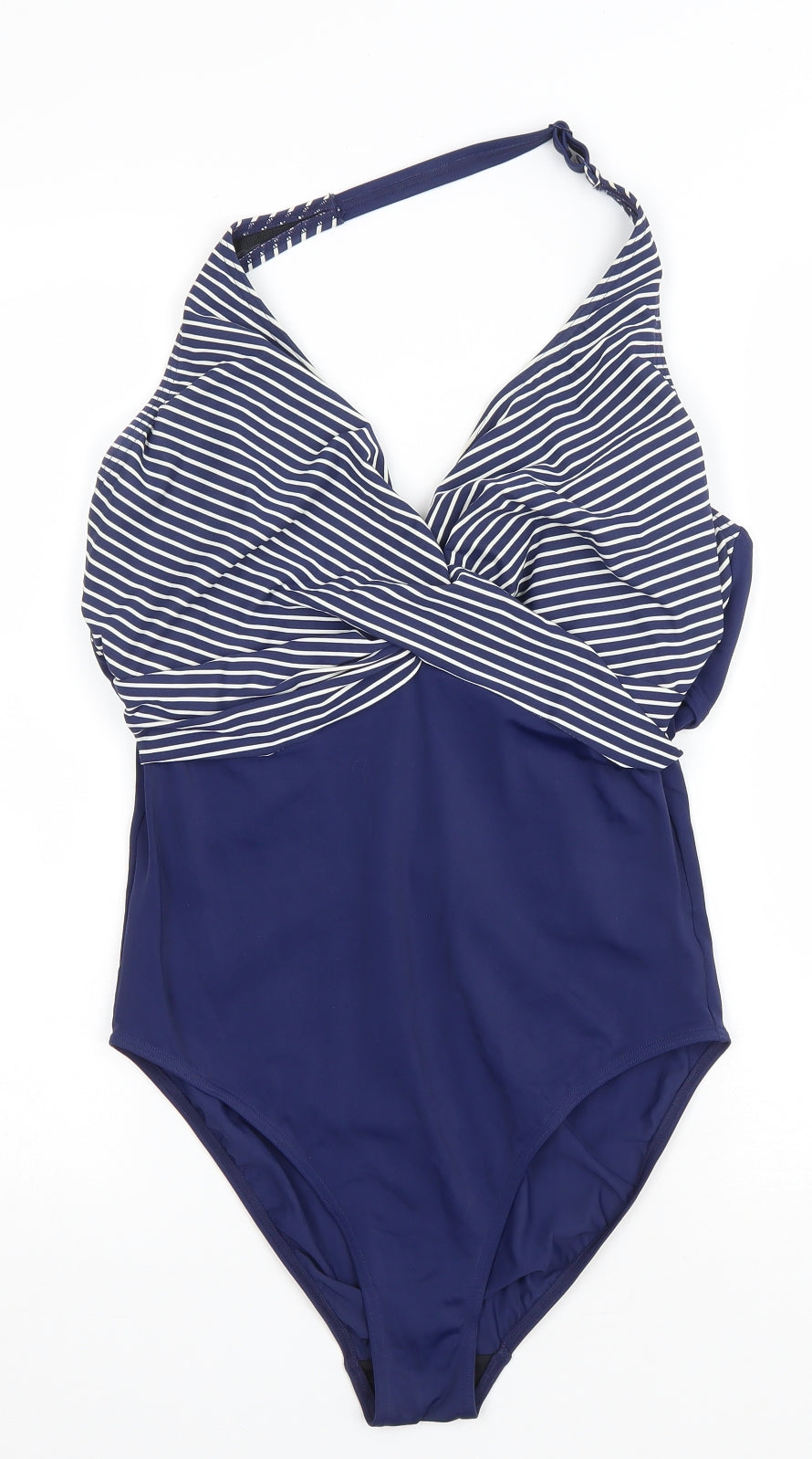 figleaves Womens Black Striped Nylon One Piece Size L