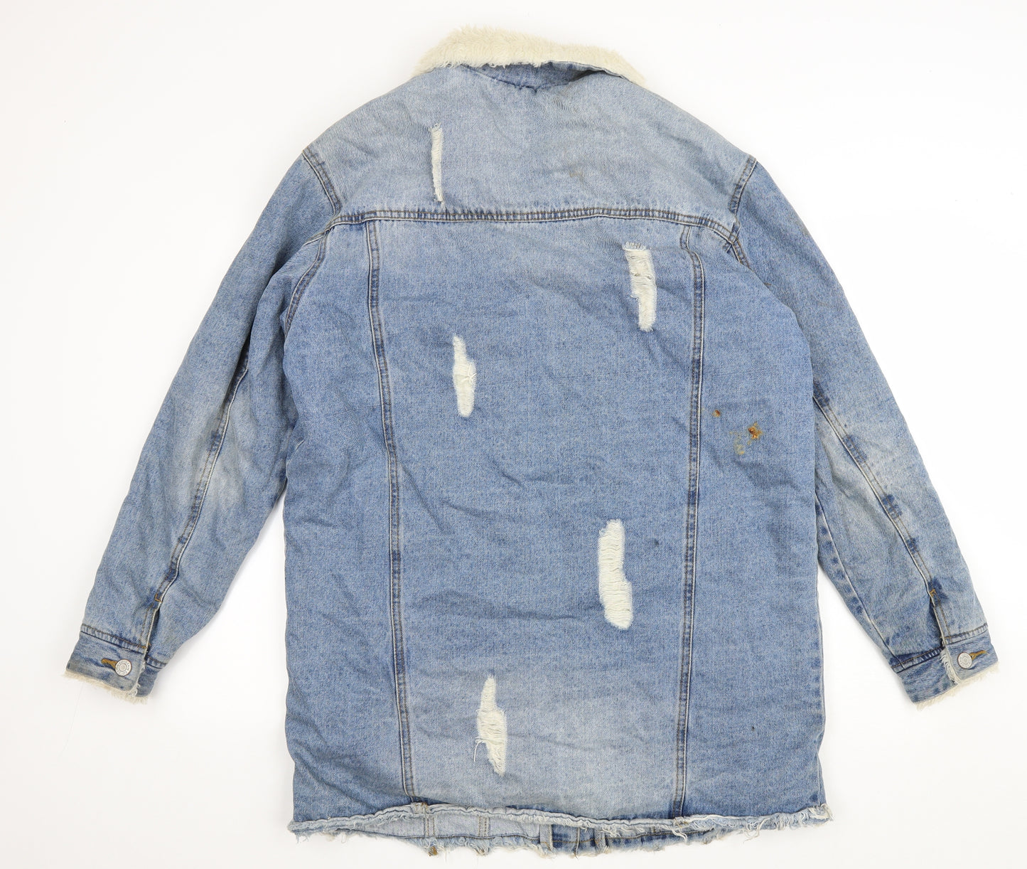 Denim Co Womens Blue Jacket Size 14 Button