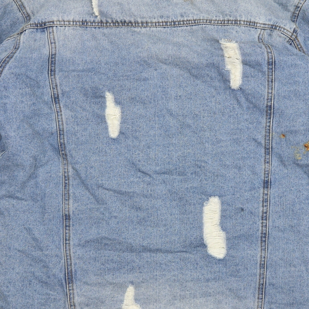 Denim Co Womens Blue Jacket Size 14 Button