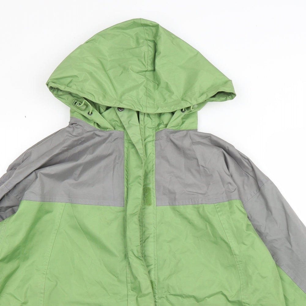 Being Casual Womens Green Anorak Coat Size 14 Zip