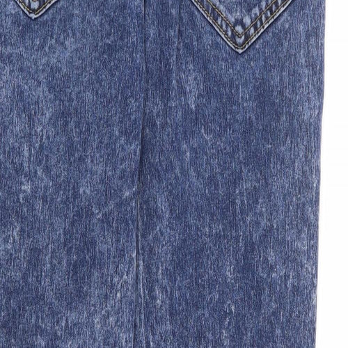 Criminal Damage Mens Blue Cotton Straight Jeans Size 30 in L30 in Regular Zip - Short Length