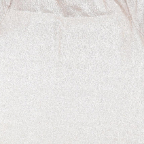 Julipa Womens Gold Polyamide Basic Blouse Size 16 Round Neck