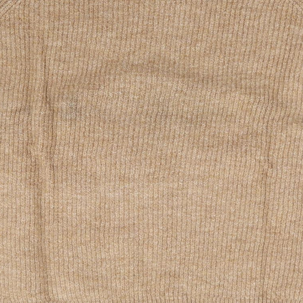 JD Williams Womens Brown Mock Neck Acrylic Pullover Jumper Size 16 - Loose Fit Batwing