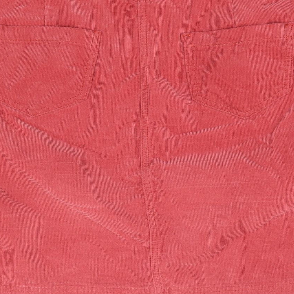 George Womens Pink Cotton Mini Skirt Size 14 Zip