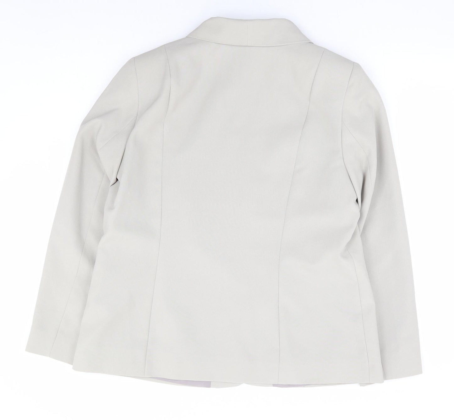 Slimma Womens Beige Polyester Jacket Suit Jacket Size 18